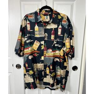 Kahala Hawaiian Island 100% Silk NWOT Shirt Men's California Napa Valley Wine L